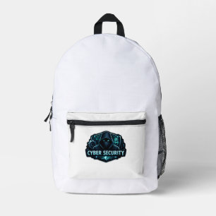 Impresa Mochila Gráfica de Escudo de Ciberseguridad Modern