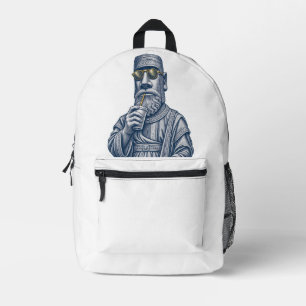 Impresa Mochila Gráfica Vintage Hombre Piedra Fresco