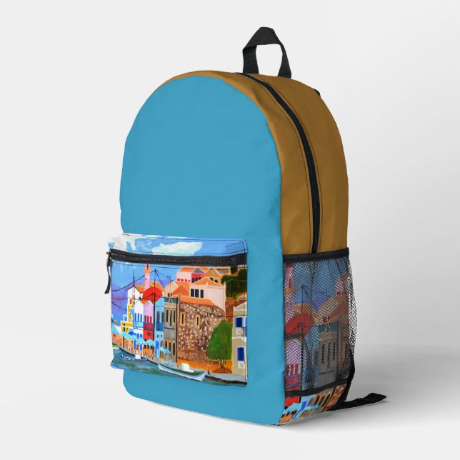 Impresa Mochila Grecia hermosa  (Esquina derecha trasera )