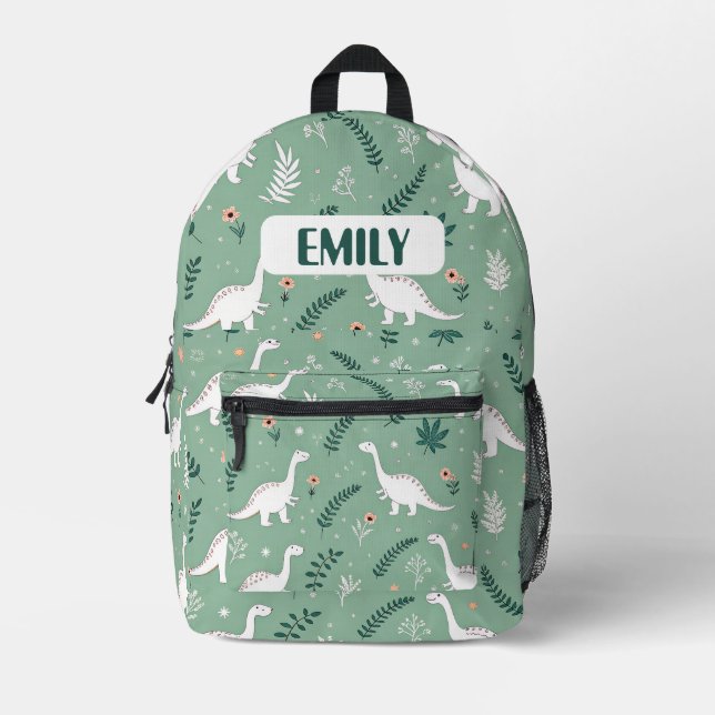 Impresa Mochila infantil con estampado de dinosaurios (Anverso)
