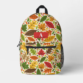 Impresa Mochila Infantil Hojas de Otoño Personalizadas