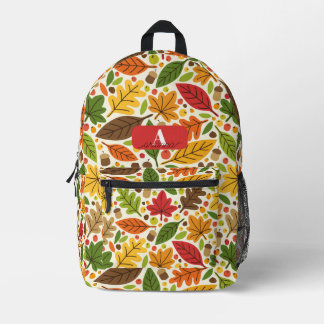 Impresa Mochila Infantil Hojas de Otoño Personalizadas