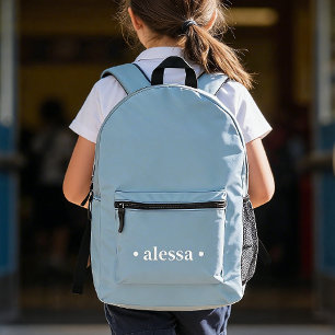 Impresa Mochila infantil personalizada azul moderno
