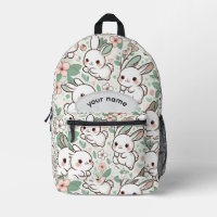 Mochila infantil personalizada con conejito y patr