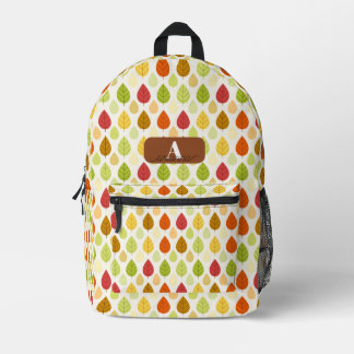 Impresa Mochila Infantil Personalizada Hojas de Otoño