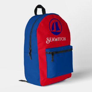 Impresa Mochila infantil tema náutico, nombre personalizad