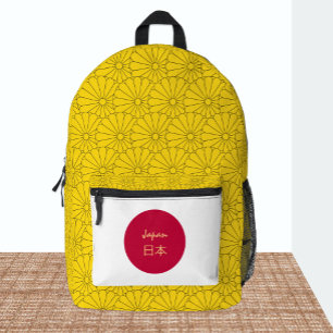 Impresa Mochila japonesa, Japón, sello, bandera japonesa