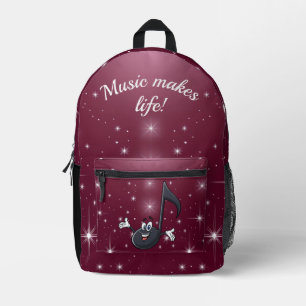 Impresa Mochila - La música hace vida o el texto personali