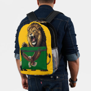 Impresa Mochila León Rugiente – Fuerza Salvaje en Marcha