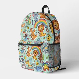 Impresa Mochila Lluvia de Colores Personalizada para Niños
