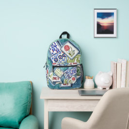 Impresa mochila mahjong