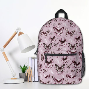 Impresa Mochila Mariposa Rosa