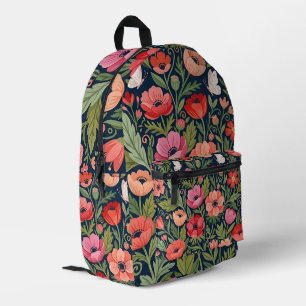 Impresa Mochila Mariposas Anémonas Arte Abstracto