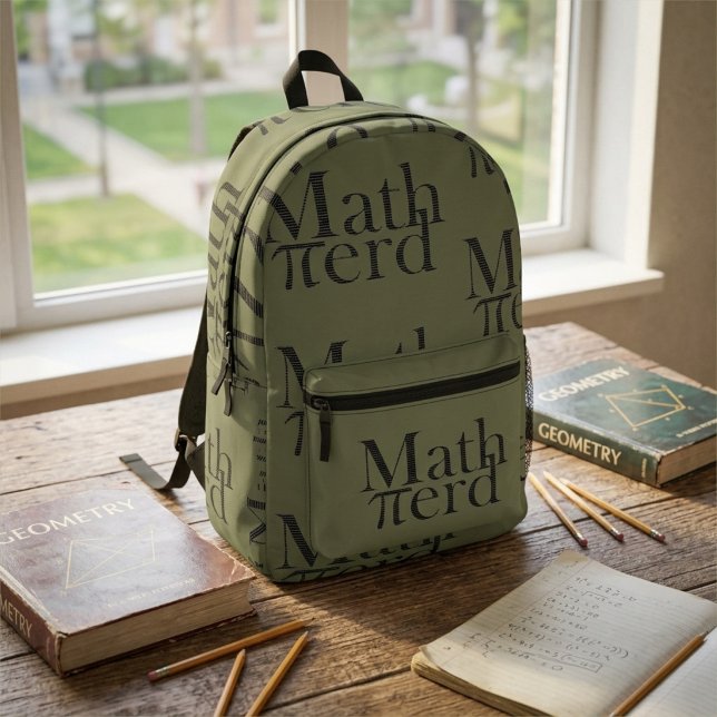 Impresa Mochila Matemática Símbolo π Números, Profesor, Ve (Subido por el creador)