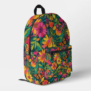 Impresa Mochila Matisse Girasoles Mariposa Abstracta
