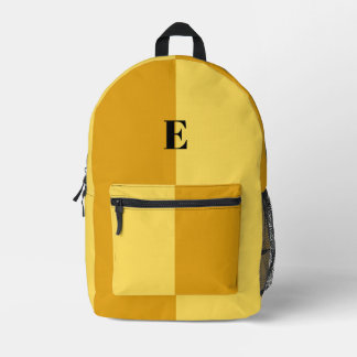 Impresa Mochila Minimalista Amarillo Pastel con Nombre Per