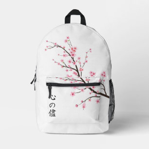 Impresa Mochila Minimalista de Flor de Cerezo