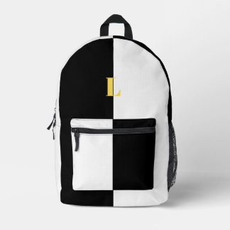 Impresa Mochila Minimalista de Pastel Blanco con Nombre Pe