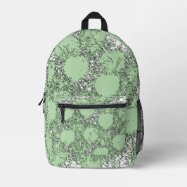 Impresa Mochila Misty Shamrocks – Verde Chic & Artístico