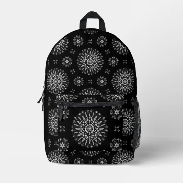 Impresa Mochila moderna de diseño abstracto del patrón de  (Anverso)