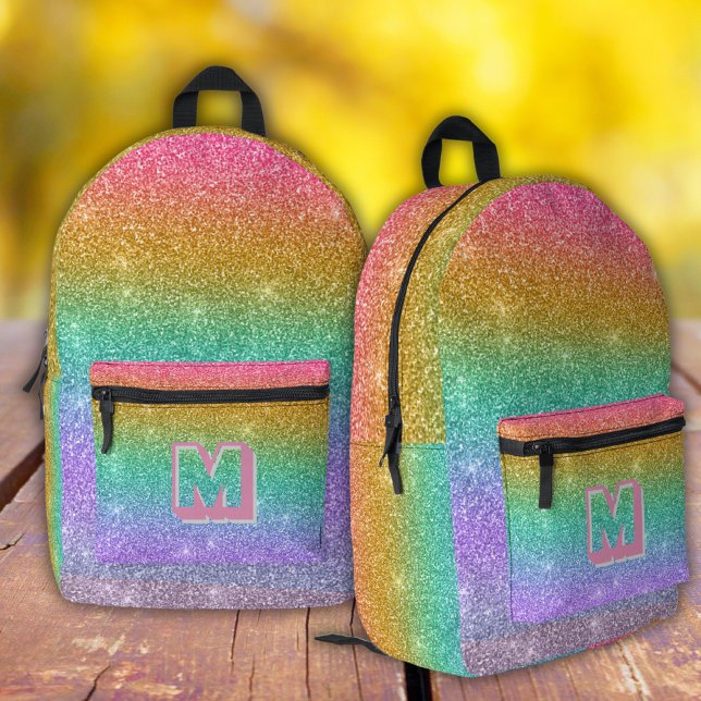 Impresa Mochila moderna para niña con brillo de purpurina  (Subido por el creador)