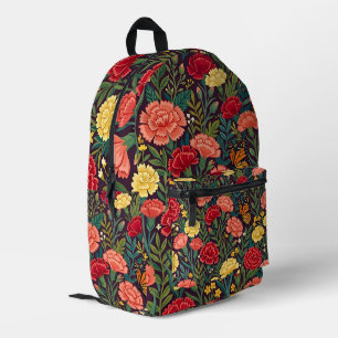 Impresa Mochila Monarca de Claveles de Arte Abstracto