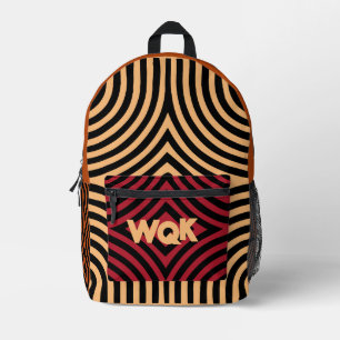 Impresa Mochila Monograma de Illustration Peach y Marsala 