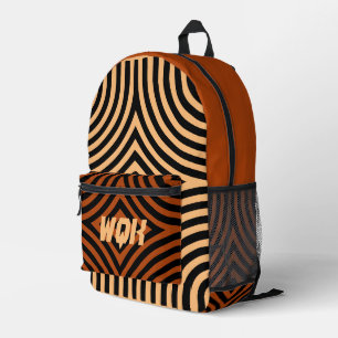 Impresa Mochila Monograma de Illustration Peach y Marsala 