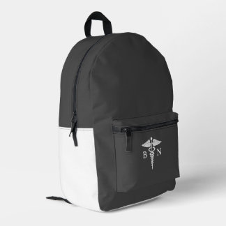 Impresa Mochila Monograma del símbolo de la enfermera mini