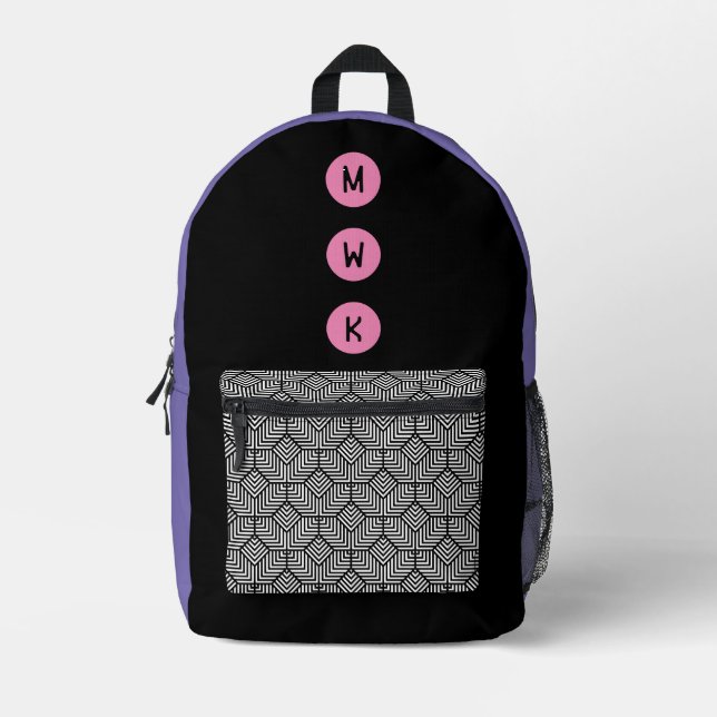 Impresa Mochila Monograma Mod Purple (Anverso)
