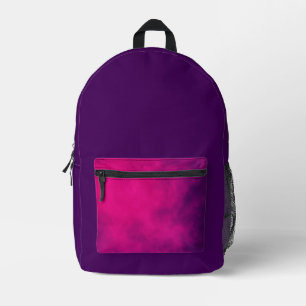 Impresa Mochila morada con bolsillo rosado neón - Personal