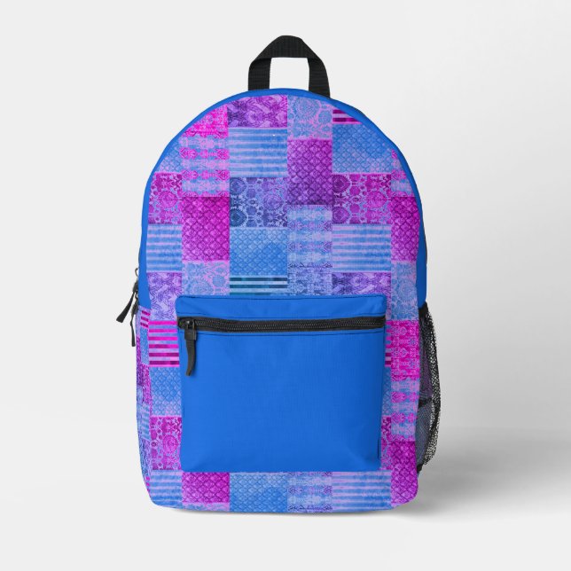 Impresa Mochila morada y azul (Anverso)