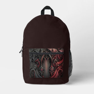 Impresa Mochila negra de arte gótico