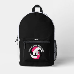 Impresa Mochila Negra de Voleibol para Jugadoras Adolescen