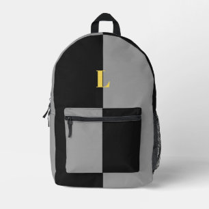 Impresa Mochila Negra Minimalista con Nombre Personalizado