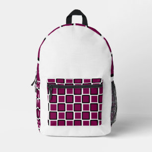 Impresa Mochila negra moderna con plazas de vino y blanco