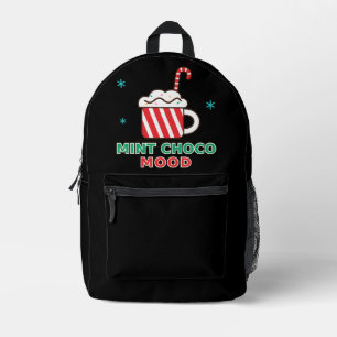 Impresa Mochila Negra Navidad Mint Choco Mood