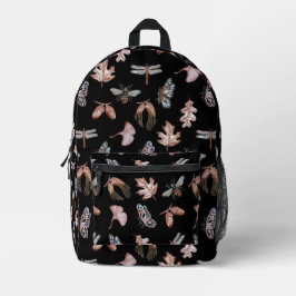 Impresa Mochila negra para niños de la naturaleza