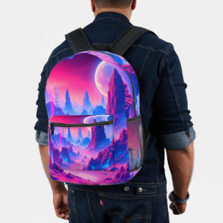 Impresa Mochila Neon Alien Planet