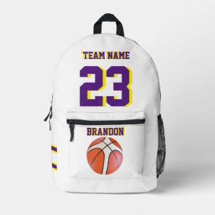 Impresa Mochila niños niños baloncesto deportes Senior Nig
