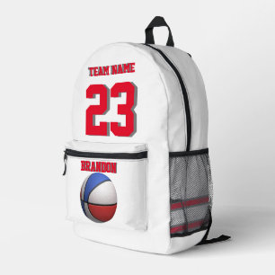 Impresa Mochila niños niños baloncesto deportes Senior Nig