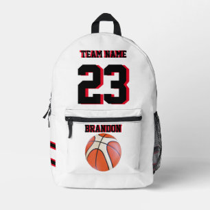 Impresa Mochila niños niños baloncesto deportes Senior Nig