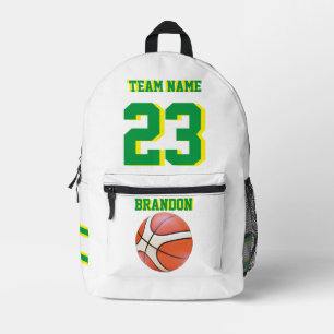 Impresa Mochila niños niños baloncesto deportes Senior Nig
