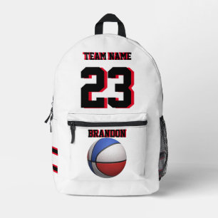 Impresa Mochila niños niños baloncesto deportes Senior Nig