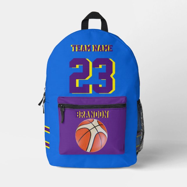 Impresa Mochila niños niños deportes de baloncesto Senior  (Anverso)