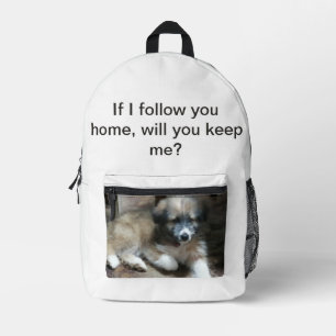 Impresa Mochila para cortar y coser texto de foto de masco