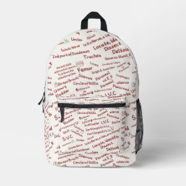 Impresa Mochila para estudiante de medicina con notas de a