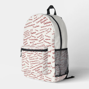 Impresa Mochila para estudiante de medicina con notas de a