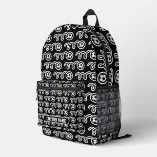Impresa Mochila para niños con patrón de baloncesto de fút