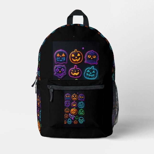 Impresa Mochila para niños Pegatinas de Halloween - De vue (Anverso)